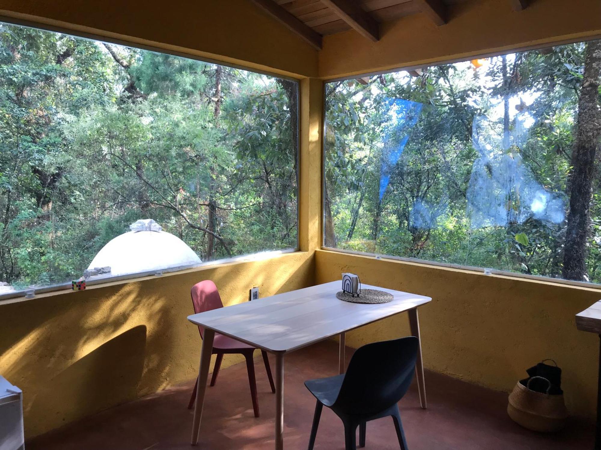 La Cabana Azul Al Fondo Del Bosque De Тепоцтлан Екстериор снимка